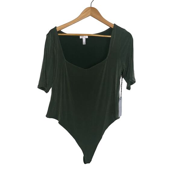 Leith Bodysuit Women Size 1X Thong Green Thyme NWT * - Picture 1 of 5